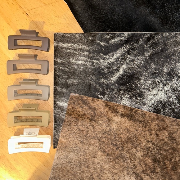 Cow Hide Hair Clips - Picture 9 of 10